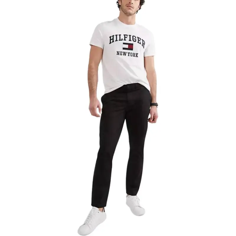 Tommy Hilfiger FW23 Slim Fit Flex Tommy Chino Pants Casual Pants Men's Black-2