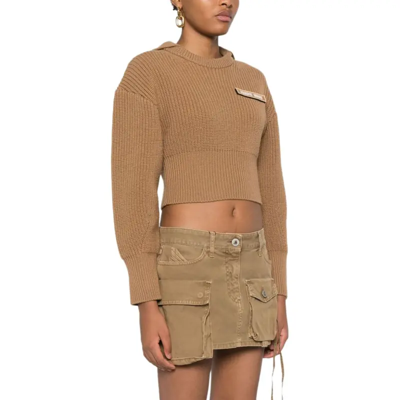 Marine Serre Logo Patch Knit Sailor Sweater-3
