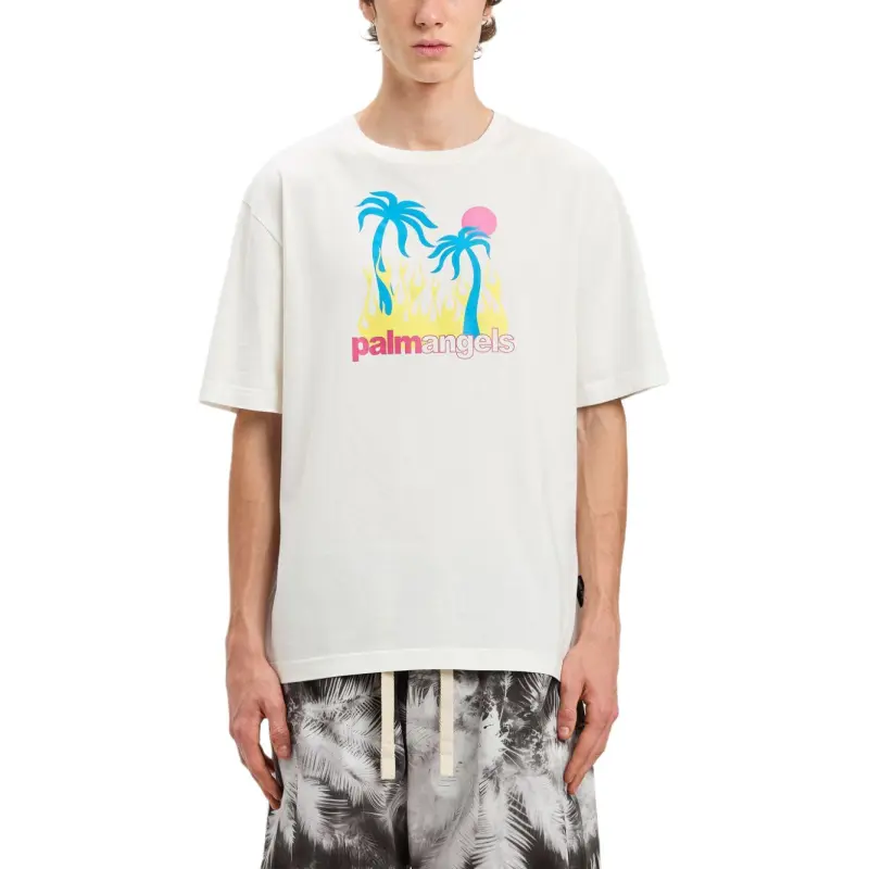 PALM ANGELS Burning Oasis T shirt-2