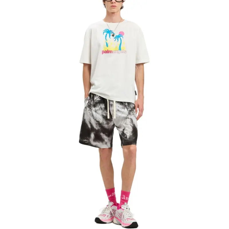PALM ANGELS Burning Oasis T shirt-1