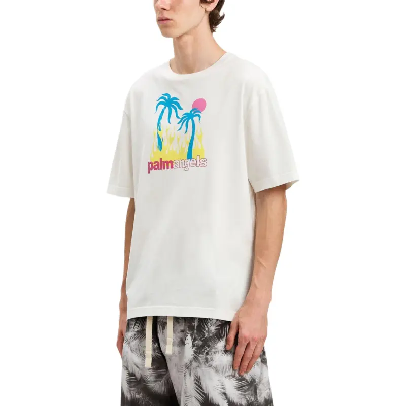 PALM ANGELS Burning Oasis T shirt-3
