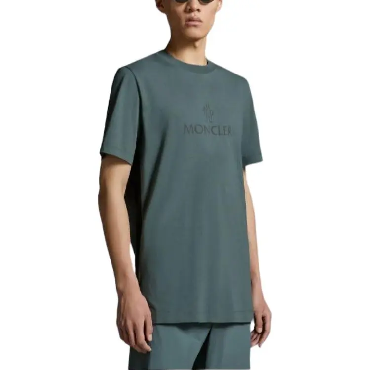 Moncler T Shirts Men Green-2