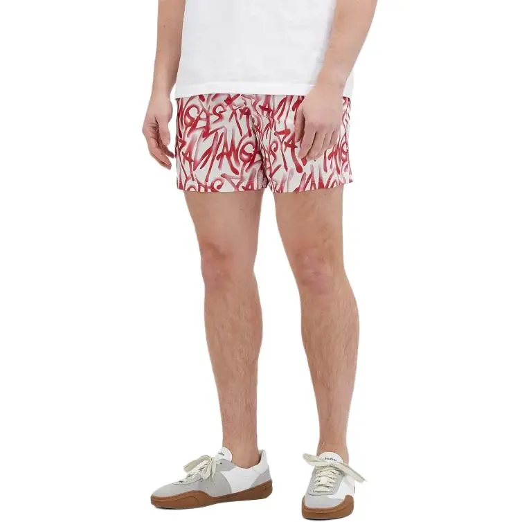 PALM ANGELS Graffiti Printed Drawstring Swim Shorts-3