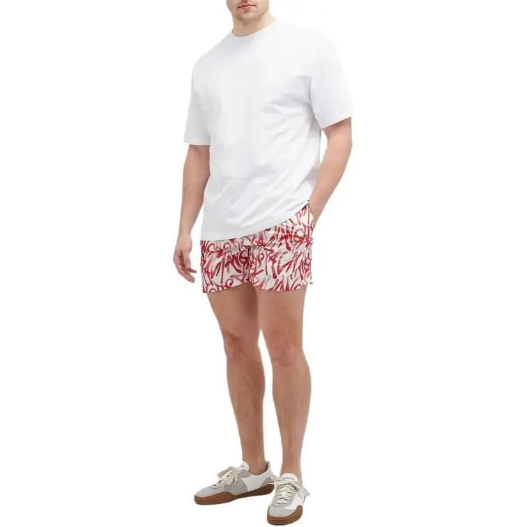 PALM ANGELS Graffiti Printed Drawstring Swim Shorts-2