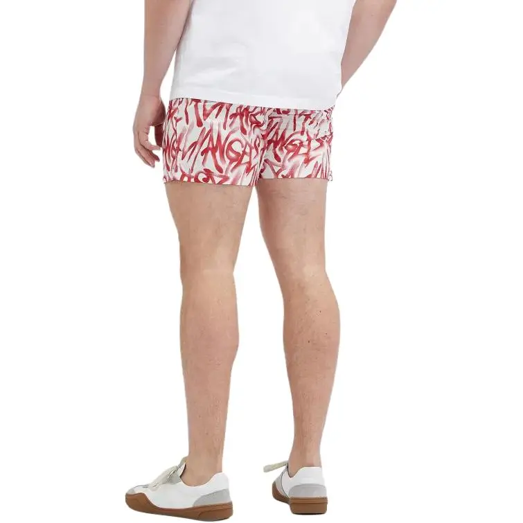PALM ANGELS Graffiti Printed Drawstring Swim Shorts-4