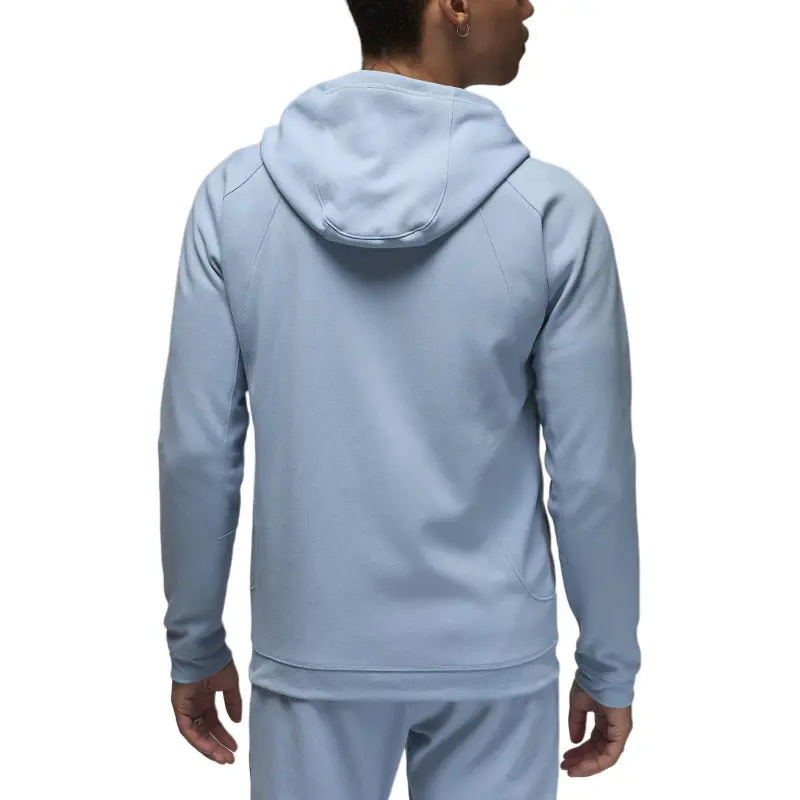 Jordan Air Fleece Full-Zip Hoodie Jackets Coats Men's Light Blue-4