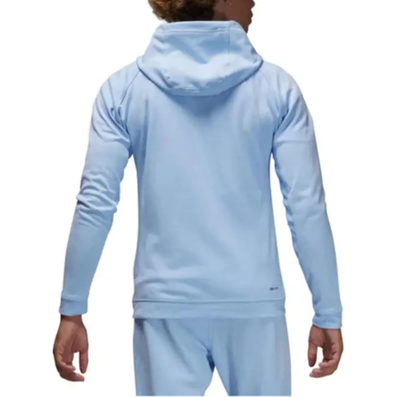 Jordan Air Fleece Full-Zip Hoodie Jackets Coats Men's Light Blue-3