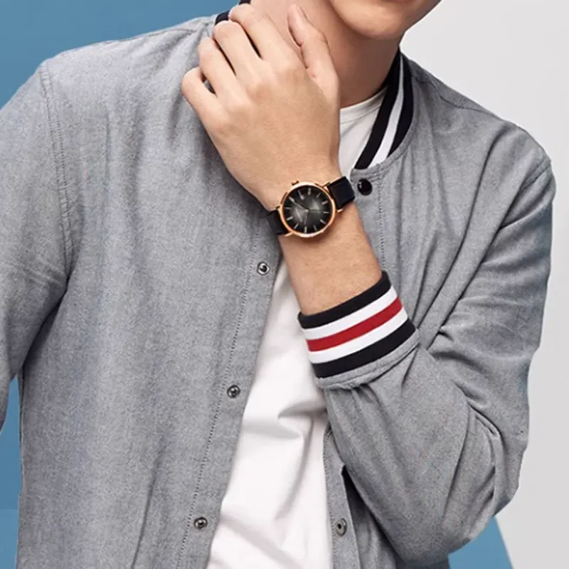 ROSSINI Automatic Mechanical Movement Genuine Leather Strap Watch Men's Watches Black Dial-3