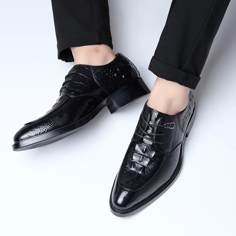 Romon Dress Shoes Men Low Top Black/Brown-1