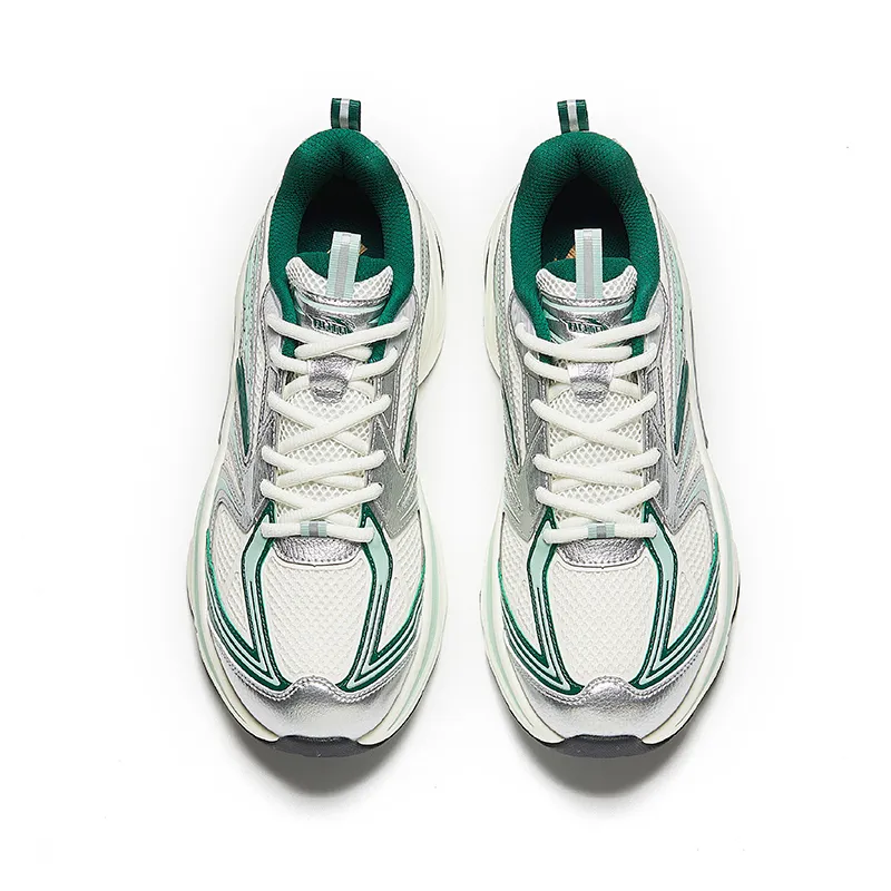 Anta Life Collection Cushioning Wear Resistant Low Top Casual Shoes Men's Silver White Green-2
