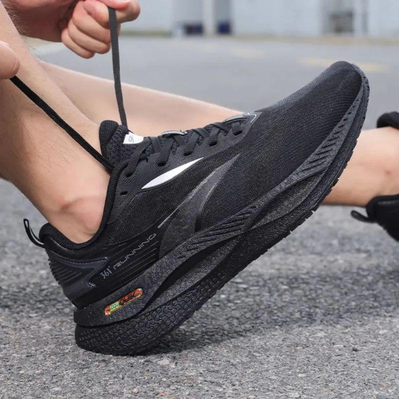 361° Speed Boost CQT Cushioning Wear Resistant Low Top Casual Running Shoes Men's Black-4