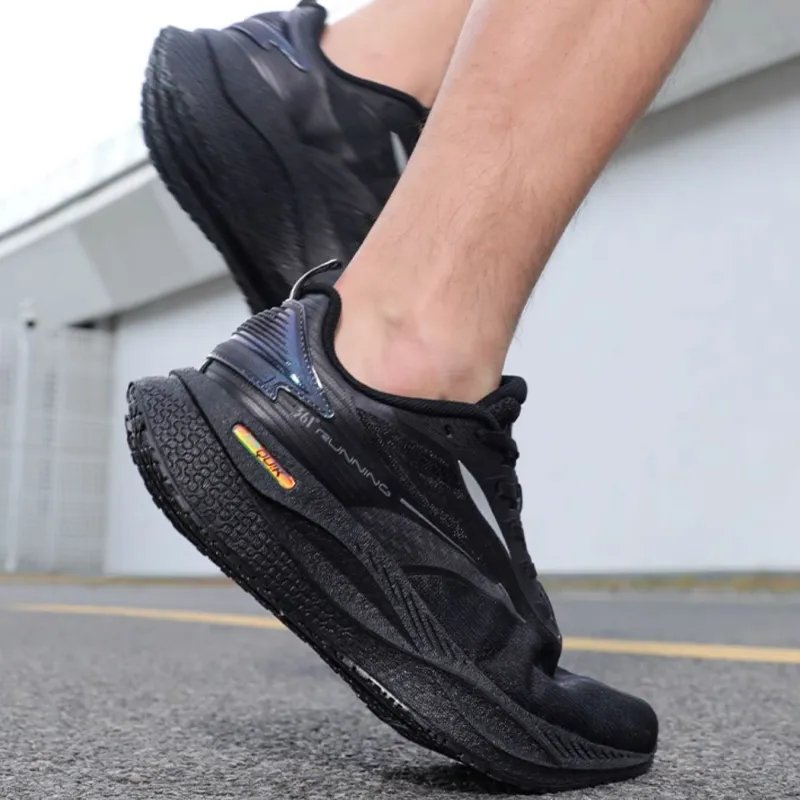 361° Speed Boost CQT Cushioning Wear Resistant Low Top Casual Running Shoes Men's Black-3