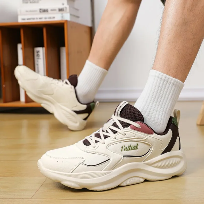 361° Anti-Slip Wear-Resistant Low-Top Casual Shoes Men's Beige-3