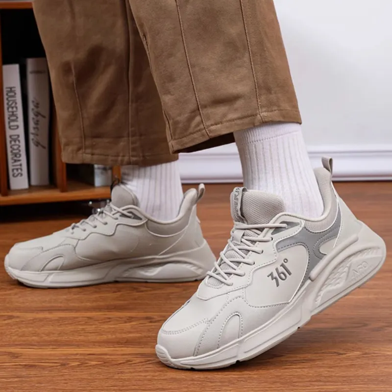 361° Anti-Slip Wear-Resistant Low-Top Casual Running Shoes Men's Gray-3