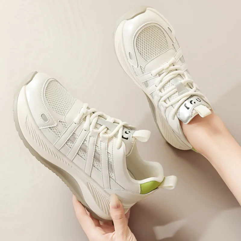 JOSINY Anti-Slip Wear-Resistant Low-Top Chunky Sneakers Women's-2