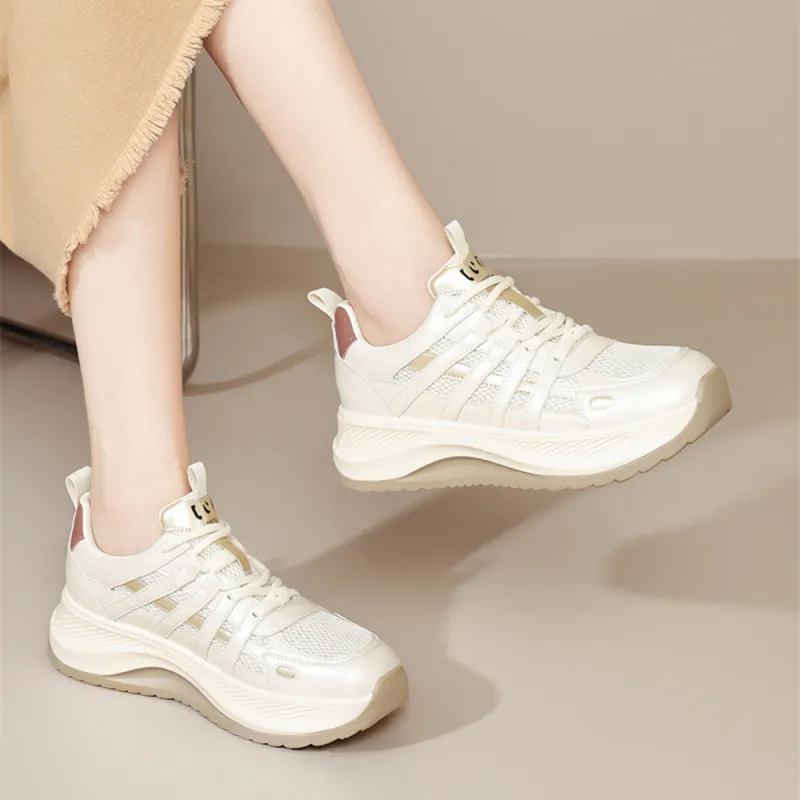 JOSINY Anti-Slip Wear-Resistant Low-Top Chunky Sneakers Women's-7