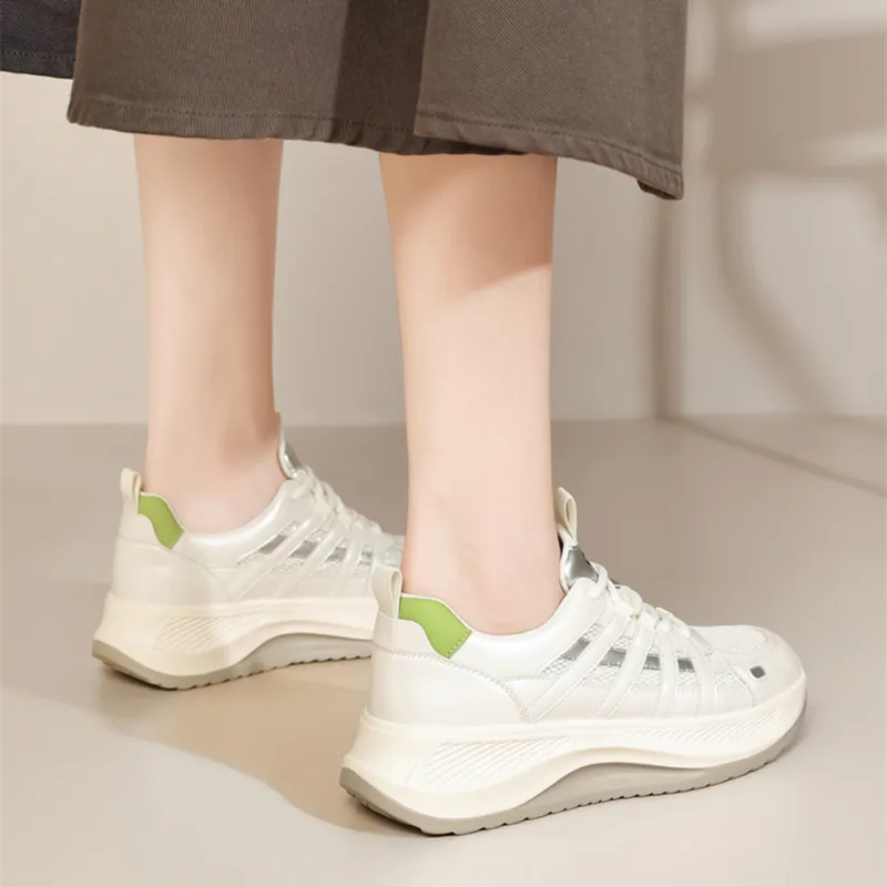JOSINY Anti-Slip Wear-Resistant Low-Top Chunky Sneakers Women's-3