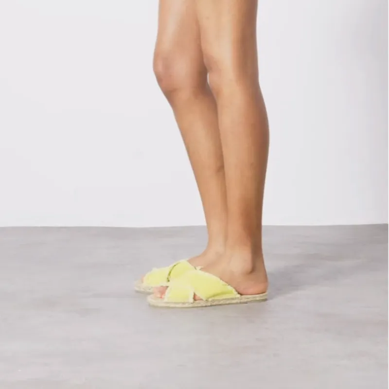Castañer Rubber Sole Slip Resistant Slide Slippers Women's Yellow-4
