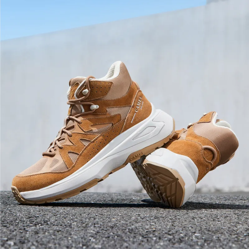 CAMEL Work Boots Men High Top Black/Jasper/Apricot/Dark Apricot-7