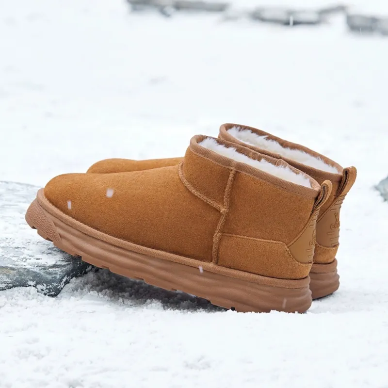 CAMEL Warm Slip-Resistant Ankle-Length Snow Boots Men's-5