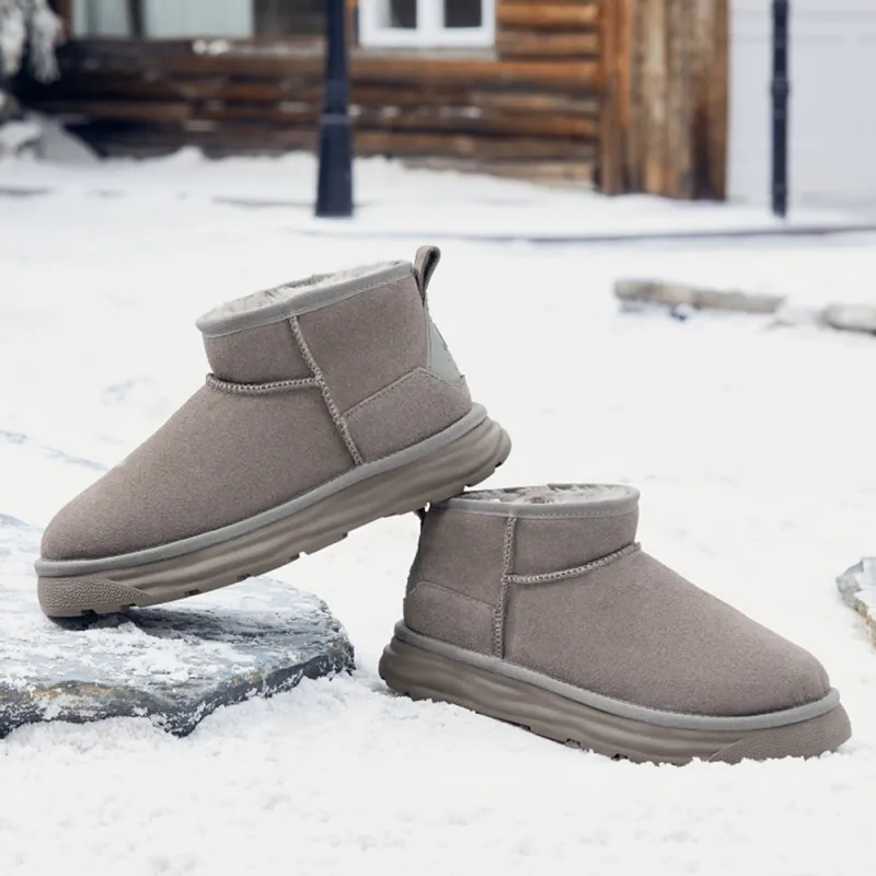 CAMEL Warm Slip-Resistant Ankle-Length Snow Boots Men's-1