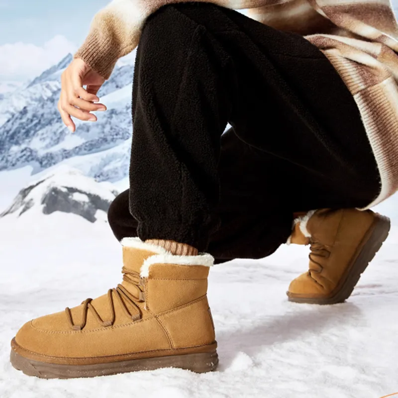 CAMEL Abrasion-Resistant Slip-Resistant Short Snow Boots Men's-3