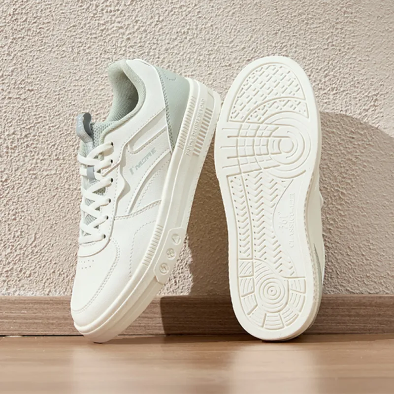 361° Air Force One Water-Resistant Lightweight Low-Top Skateboard Shoes Women's White Green-1