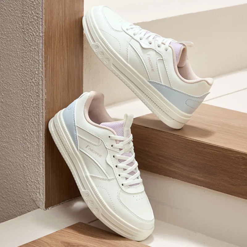 361° Air Force One Water Resistant Lightweight Low Top Skateboard Shoes Women's White-1