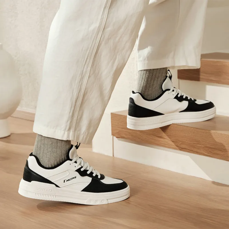 361° Air Force One Water Resistant Lightweight Low Top Skateboard Shoes Men's White Black-4