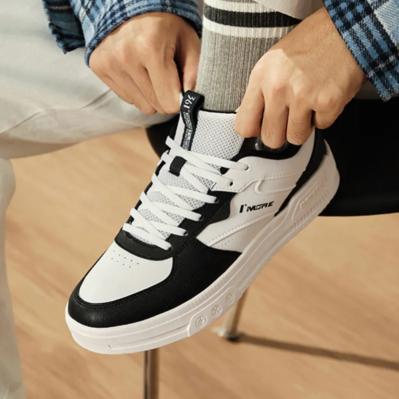 361° Air Force One Water Resistant Lightweight Low Top Skateboard Shoes Men's White Black-3