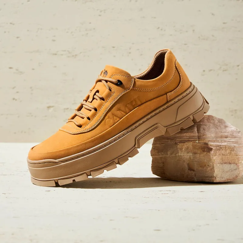 CAMEL Work Boots Men Low Top Khaki/Desert Yellow-2