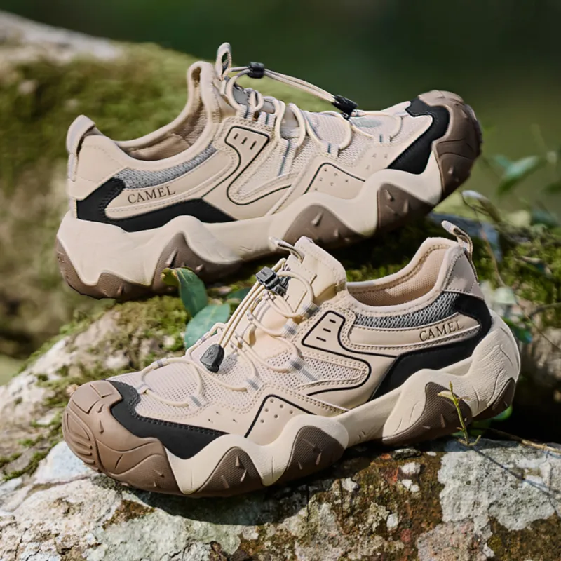 CAMEL Anti Slip And Wear Resistant Breathable Low Top Trekking Shoes Men's-8