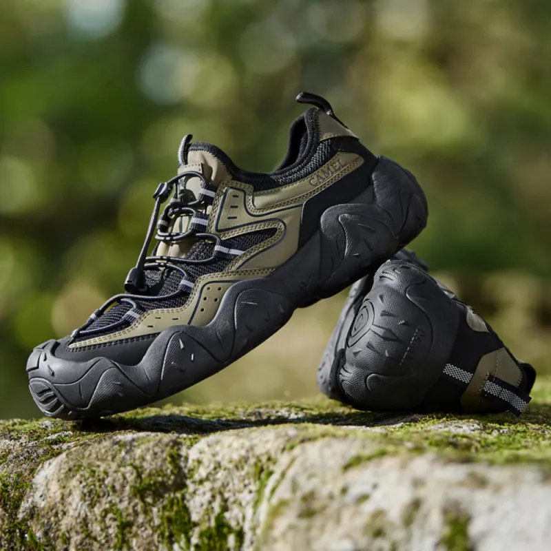 CAMEL Anti Slip And Wear Resistant Breathable Low Top Trekking Shoes Men's-1