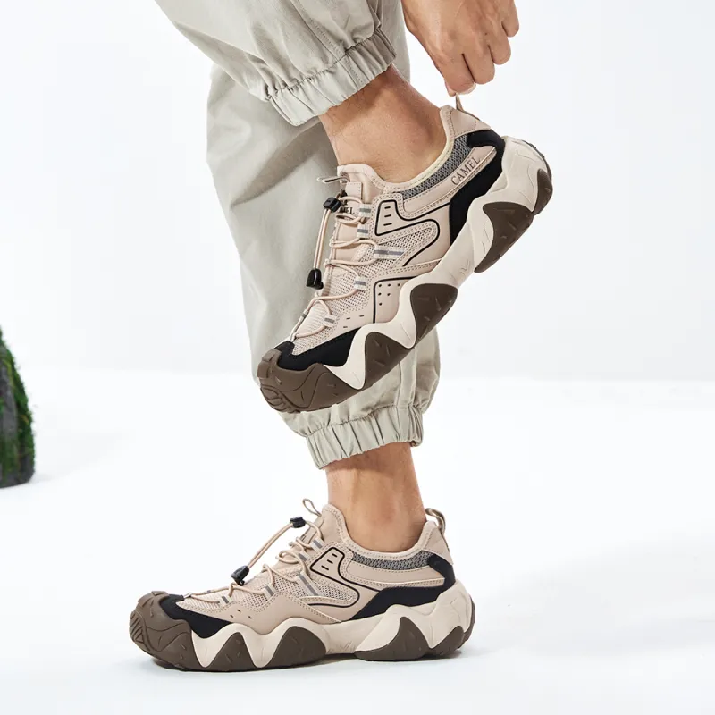 CAMEL Anti Slip And Wear Resistant Breathable Low Top Trekking Shoes Men's-11