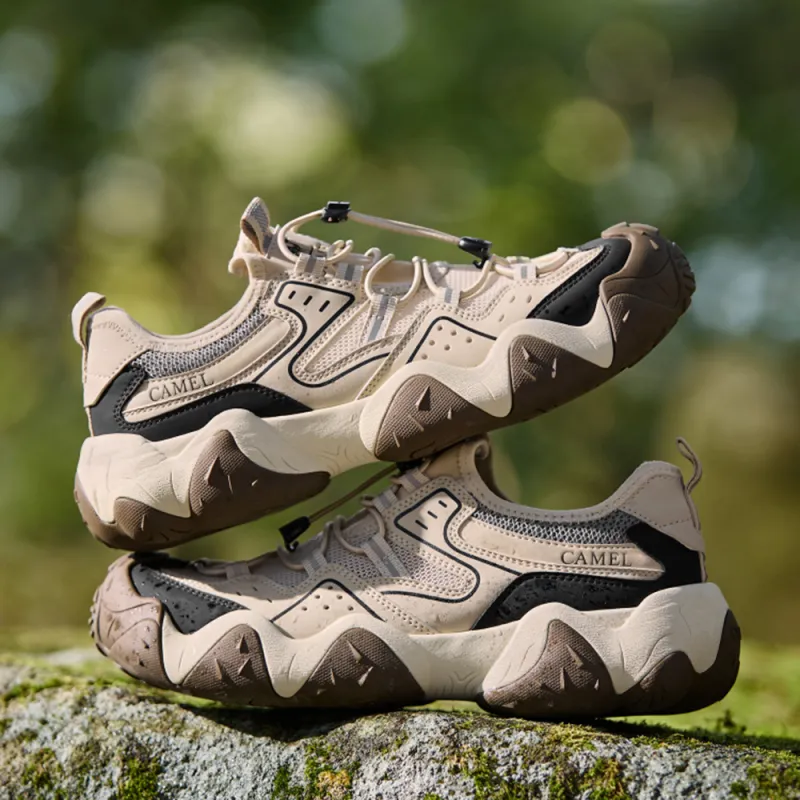 CAMEL Anti Slip And Wear Resistant Breathable Low Top Trekking Shoes Men's-9