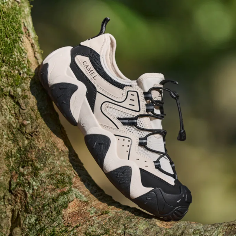 CAMEL Anti Slip And Wear Resistant Breathable Low Top Trekking Shoes Men's-3