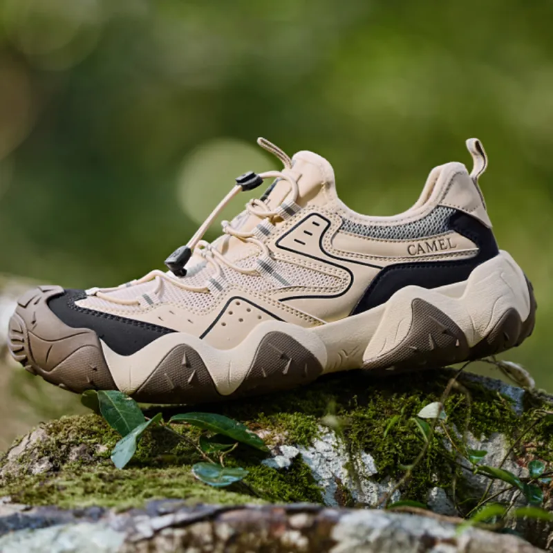 CAMEL Anti Slip And Wear Resistant Breathable Low Top Trekking Shoes Men's-7
