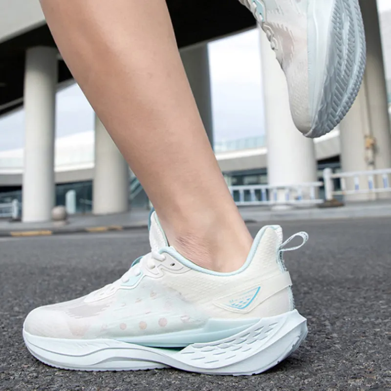 361° Slip Resistant Breathable Low Top Casual Running Shoes Men's White Blue-4