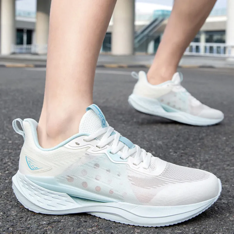 361° Slip Resistant Breathable Low Top Casual Running Shoes Men's White Blue-2