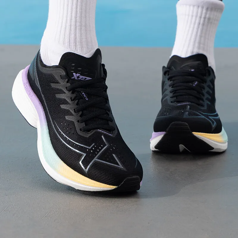 XTEP Cushioning, Slip Resistant, Lightweight Low Top Casual Training Running Shoes Women's Black-5