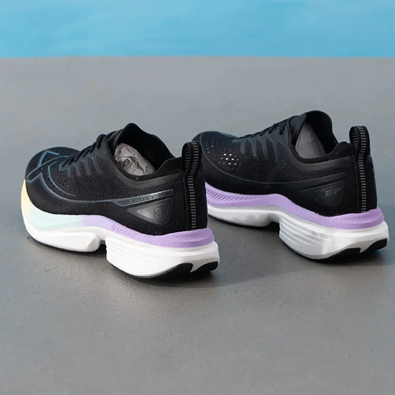 XTEP Cushioning, Slip Resistant, Lightweight Low Top Casual Training Running Shoes Women's Black-3