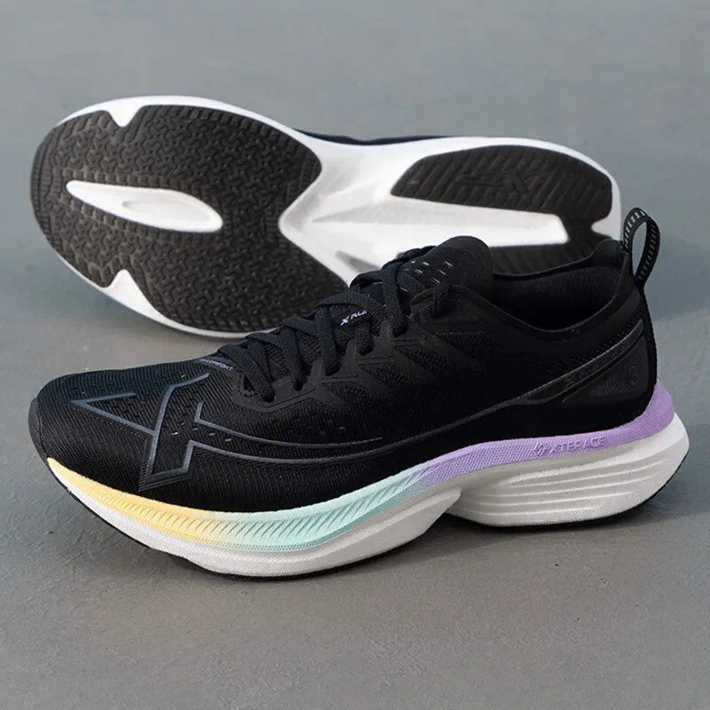 XTEP Cushioning, Slip Resistant, Lightweight Low Top Casual Training Running Shoes Women's Black-4