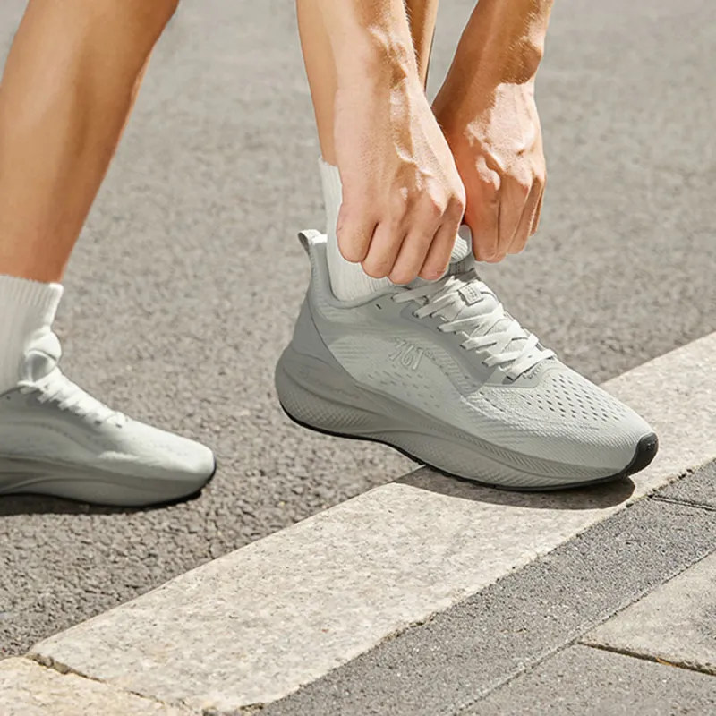 361° Starpath Cushioning Slip Resistant Low Top Casual City Commute Running Shoes Men's Gray-4