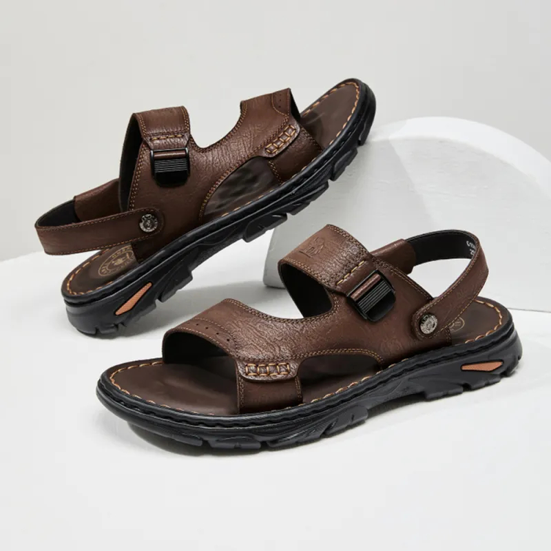 CAMEL Beach Sandals Men Brown, Earth Yellow, Black-3