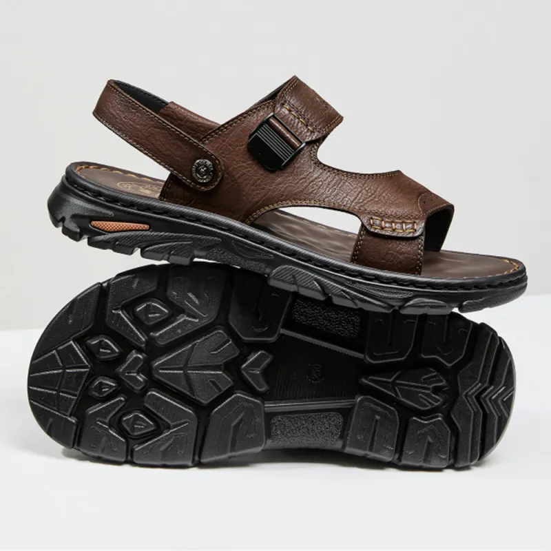 CAMEL Beach Sandals Men Brown, Earth Yellow, Black-4