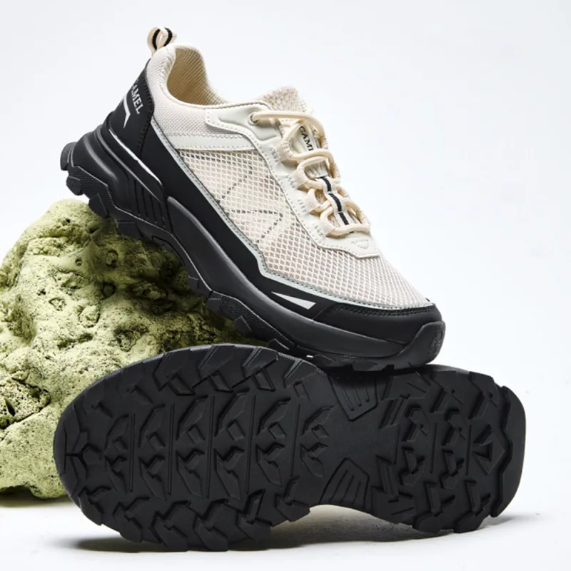 CAMEL Breathable Height Increase Low Top Hiking Shoes Men's-4