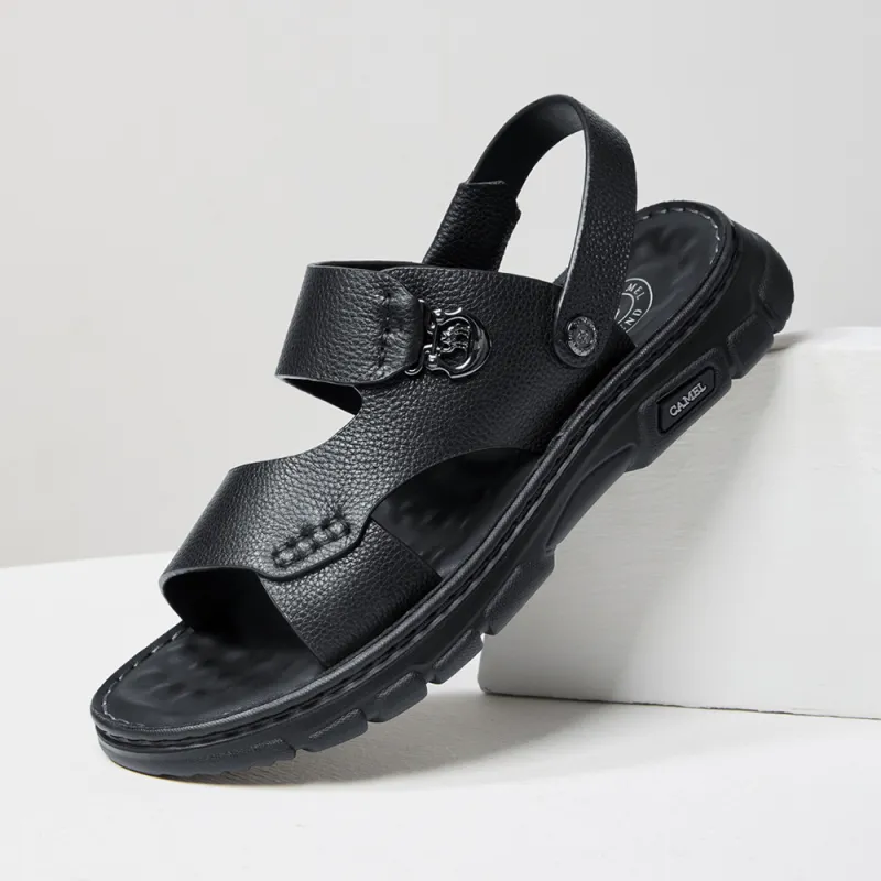 CAMEL Beach Sandals Men Black, Brown-1