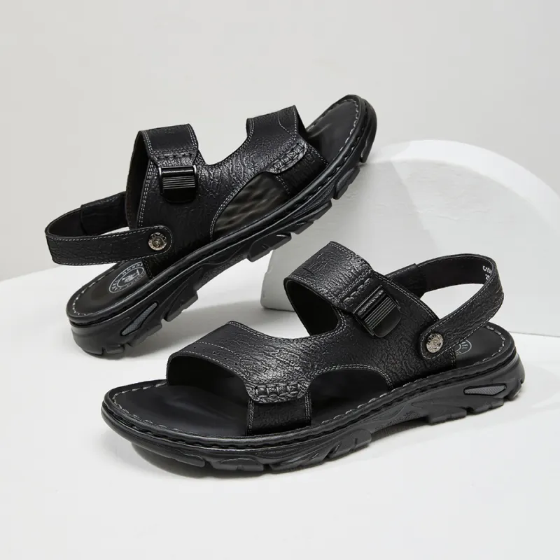 CAMEL Beach Sandals Men Brown, Earth Yellow, Black-8