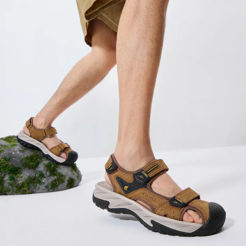 CAMEL Beach Sandals Men Midnight Black, Bronze-8