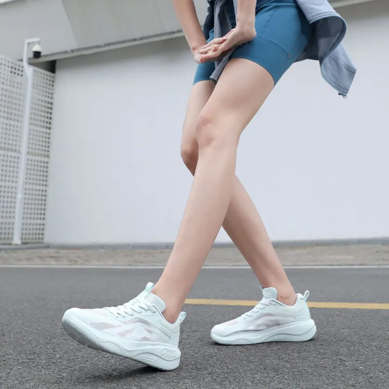 361° Feather Cushioning And Breathable Low Top Casual Running Shoes Women's Cyan-4